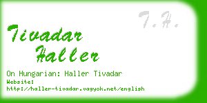 tivadar haller business card